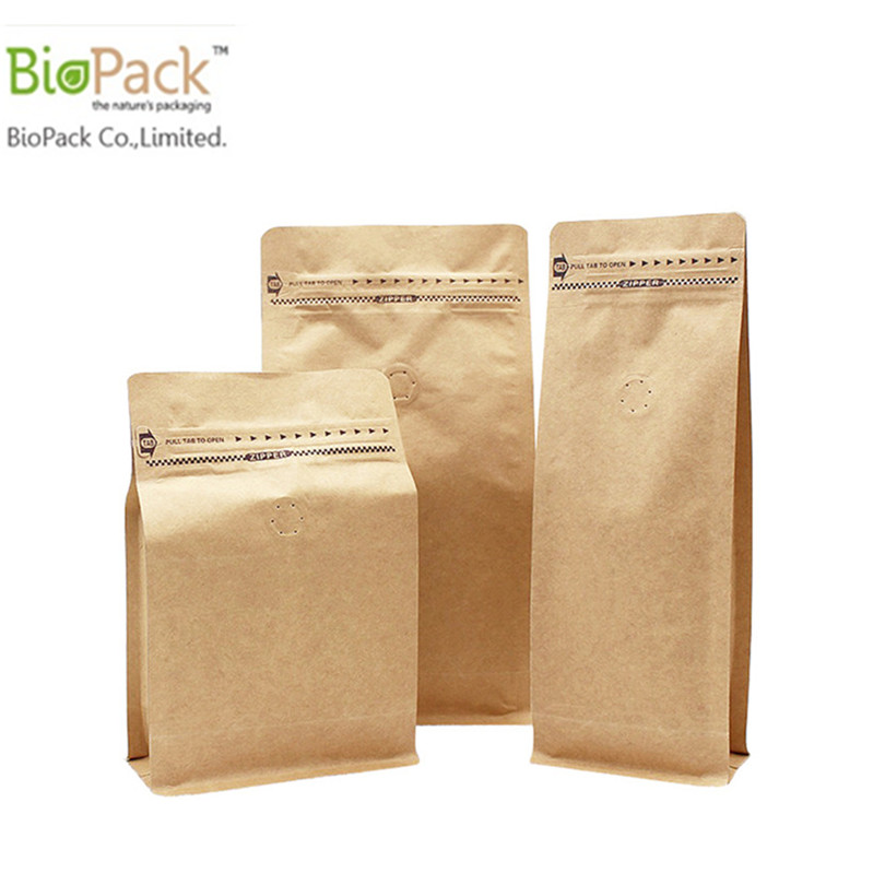 Биоразлагаемый кофе и орехи кешью Zip Lock Stand Up Food Packaging Kraft Paper Bag из Китая