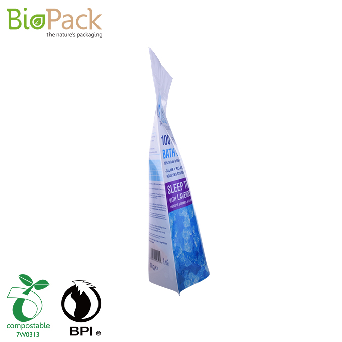 Мешок качества еды соли для ванн 100% биодеградабле кукурузного крахмала упаковывая с мешком разной конструкции многоразовым стоит вверх
