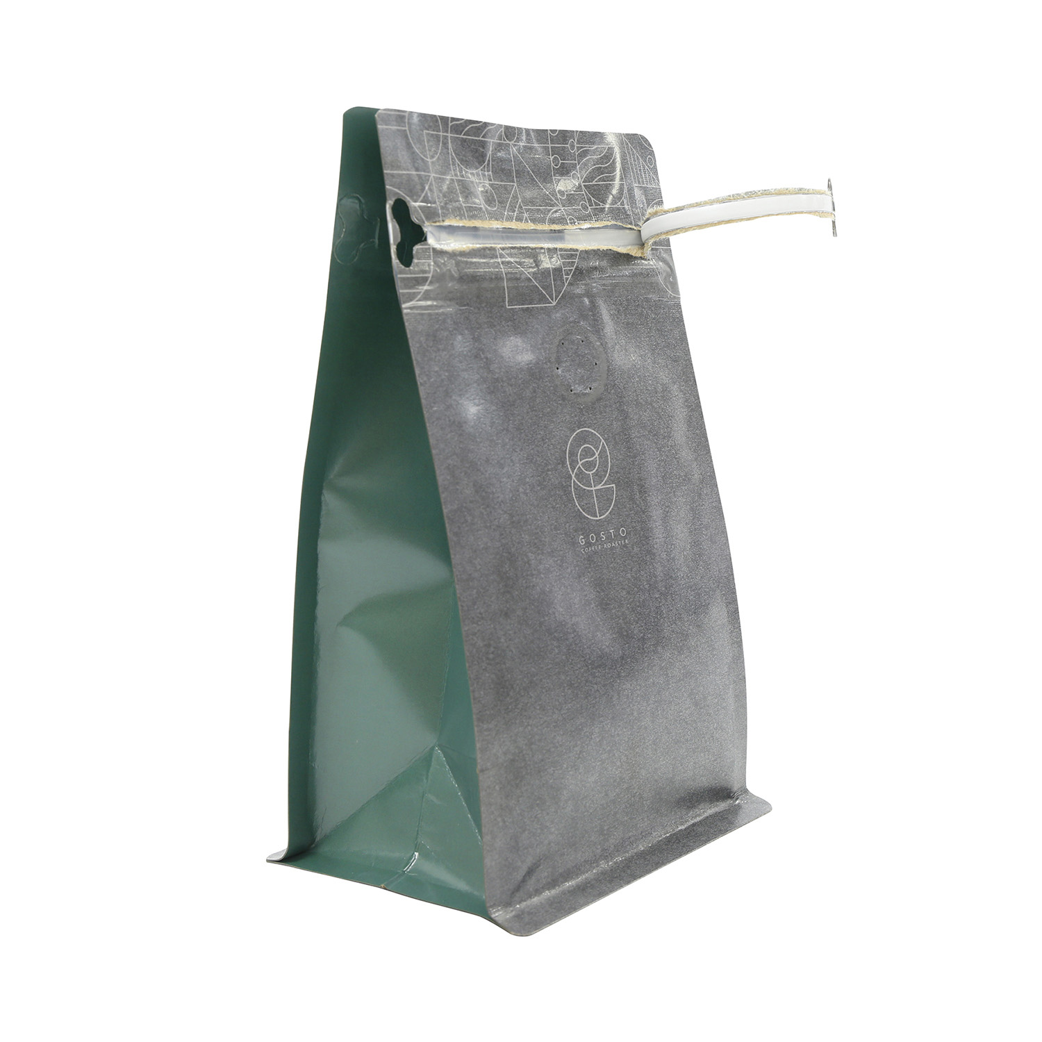 Подгонянный мешок кофе бумаги Крафт плоского дна упаковки еды печатания с клапаном и застежкой-молнией
