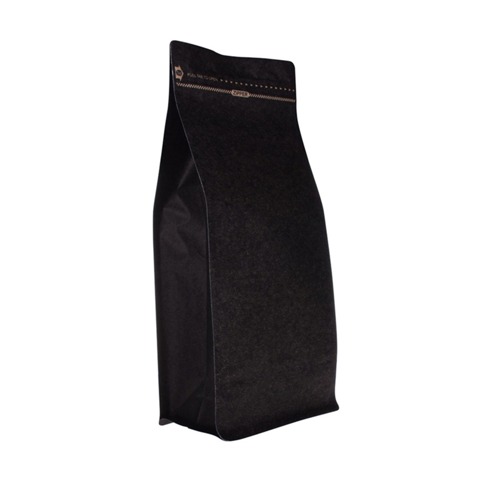 500 г на складе без печати Биоразлагаемый клапан Kraft Box Zipper Coffee Bag