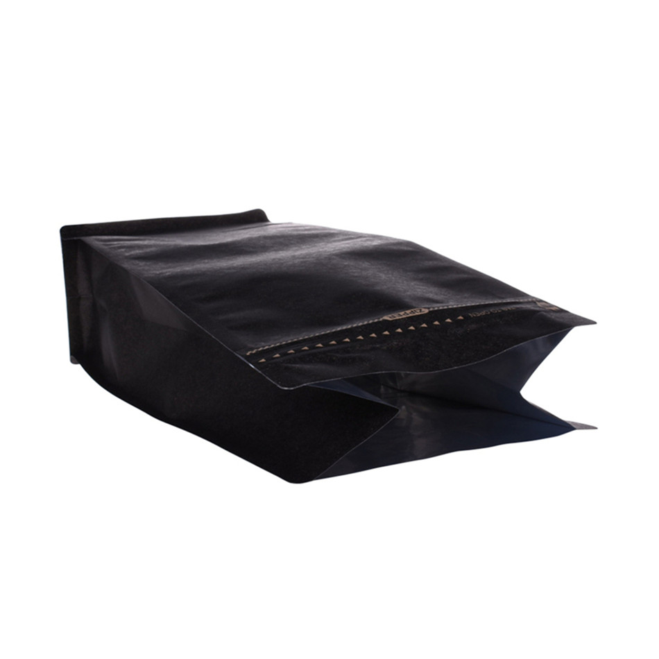 500 г на складе без печати Биоразлагаемый клапан Kraft Box Zipper Coffee Bag