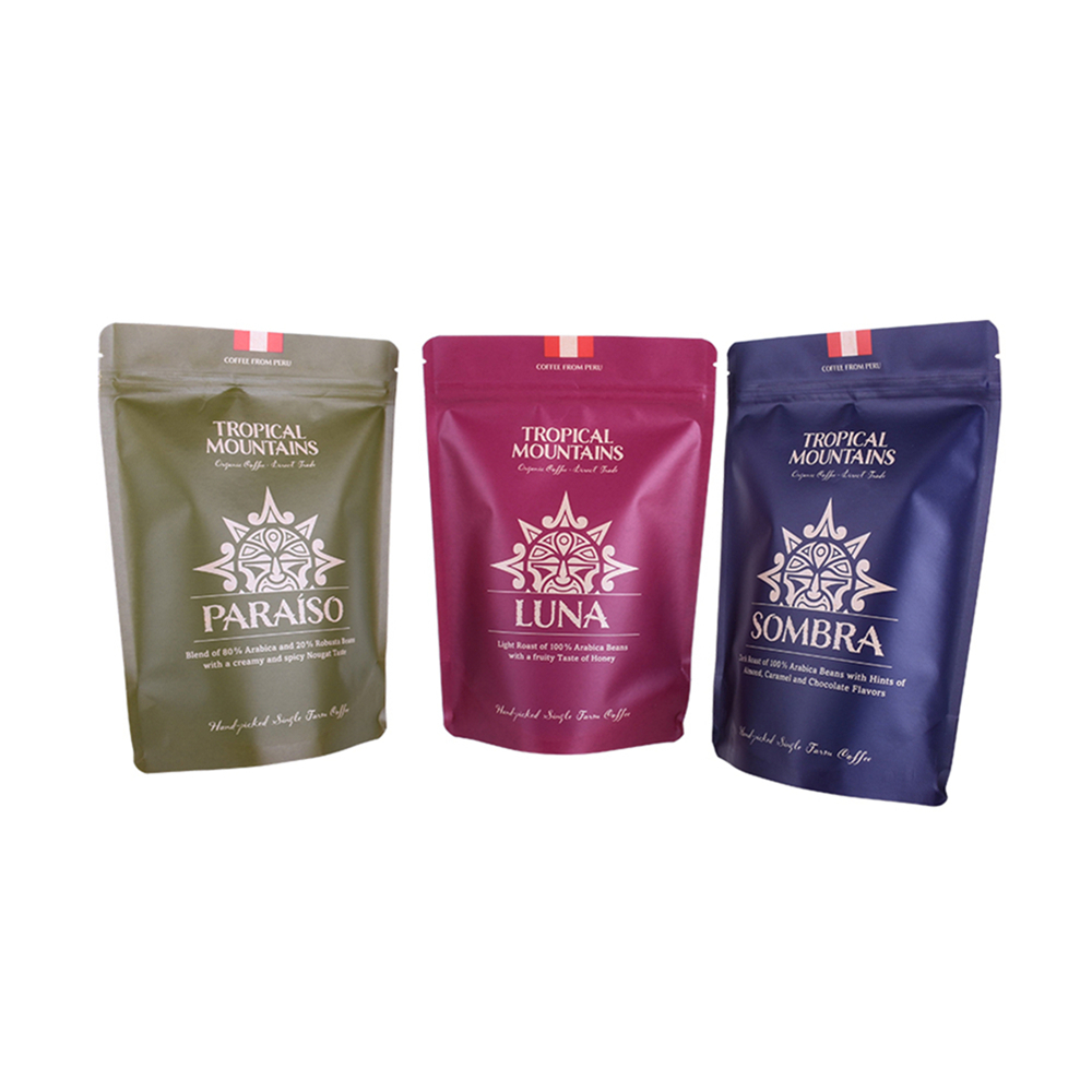 Многоразовые крафт-пакеты для кофейных зерен, пищевые листья, чайные листья, Поставщик пластиковой упаковки из Китая