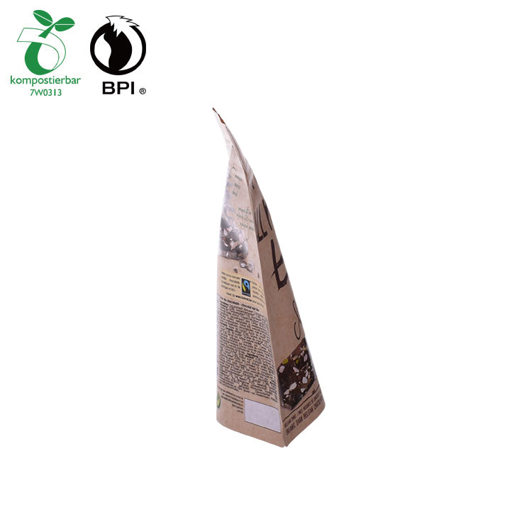 Ресиклабле Биодеградабле стоит вверх мешок гайки бумаги Крафт качества еды мешка упаковывая с логотипом