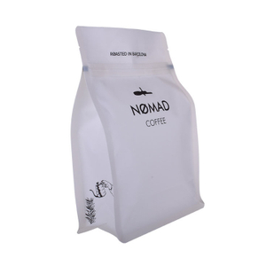 Белая сумка для кофе с легко отрываемой молнией с лазерной маркировкой