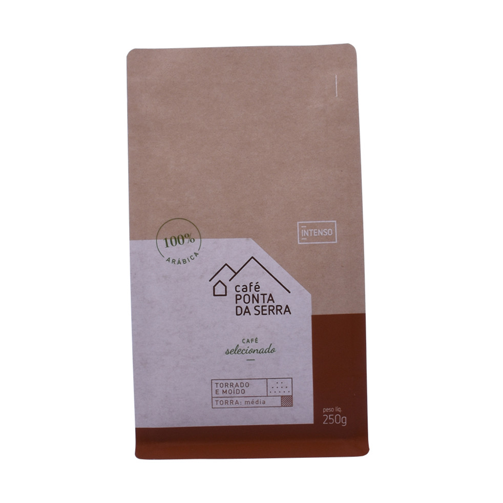 Коричневый пакет из крафт-бумаги со складками на дне из майларовой фольги для чайных закусок
