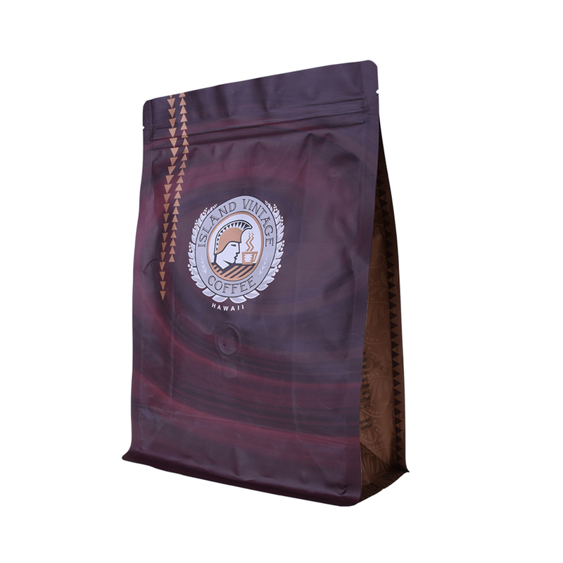 Профессиональный производитель Zipper Top Recyclable тканый пакет для кофе с плоским дном и клапаном