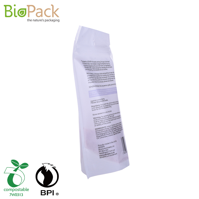 Биоразлагаемые пакеты для пищевых продуктов нестандартного размера с подставкой для компостируемой соли с застежкой-молнией