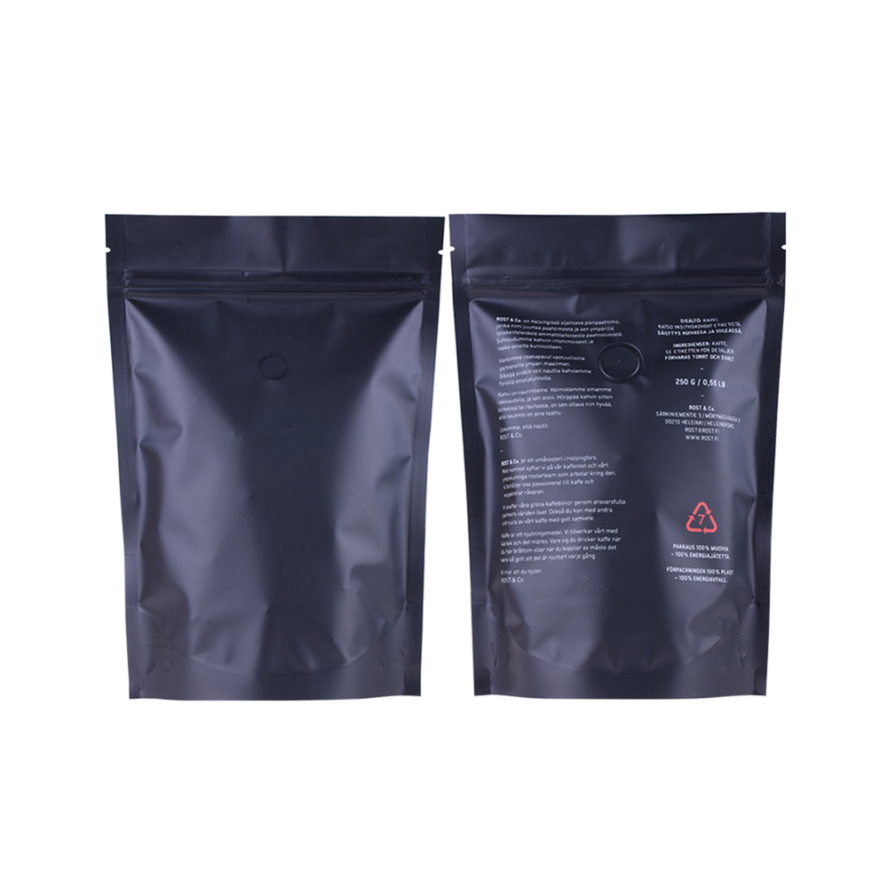 Компостируемые биоразлагаемые пластиковые мешки для упаковки кофе на молнии PLA