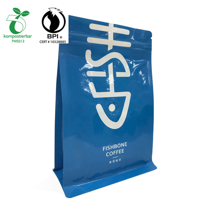 Новый выпуск оптовых переработанных пакетов из крафт-бумаги с пластиковым дном из кукурузного крахмала с клапаном для кофе с застежкой-молнией и клапаном из Китая