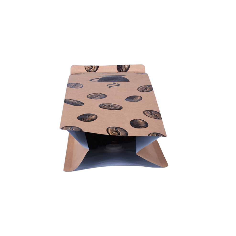 Упаковка для кофе из крафт-бумаги из алюминиевой фольги с возможностью горячего тиснения