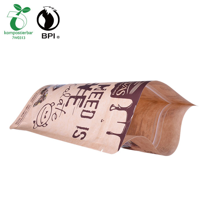 Ресиклабле Биодеградабле стоит вверх мешок гайки бумаги Крафт качества еды мешка упаковывая с логотипом