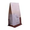 Коричневый пакет из крафт-бумаги со складками на дне из майларовой фольги для чайных закусок