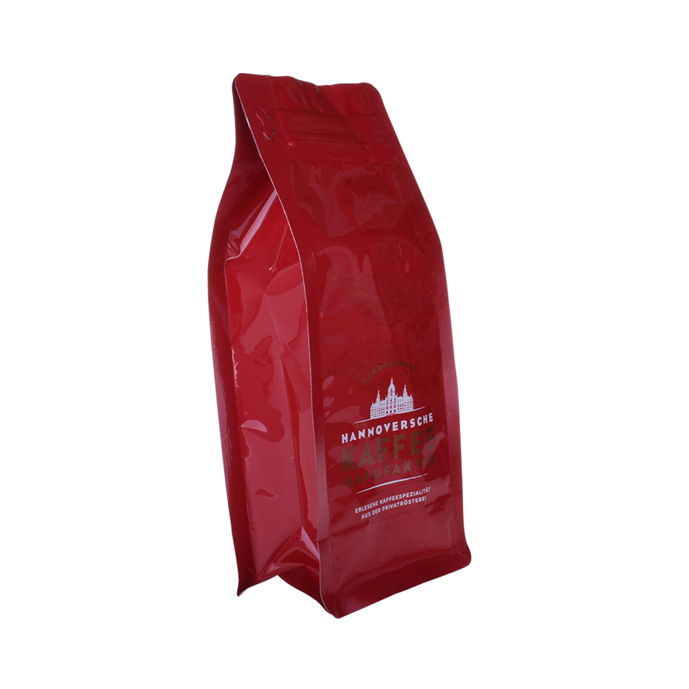 Подгонянная OEM напечатанная биоразлагаемая сумка для кофе с плоским дном повторно используя клапан
