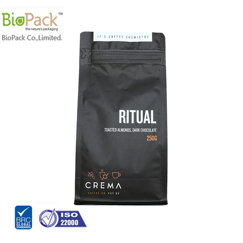 Биоразлагаемый кофе и орехи кешью Zip Lock Stand Up Food Packaging Kraft Paper Bag из Китая