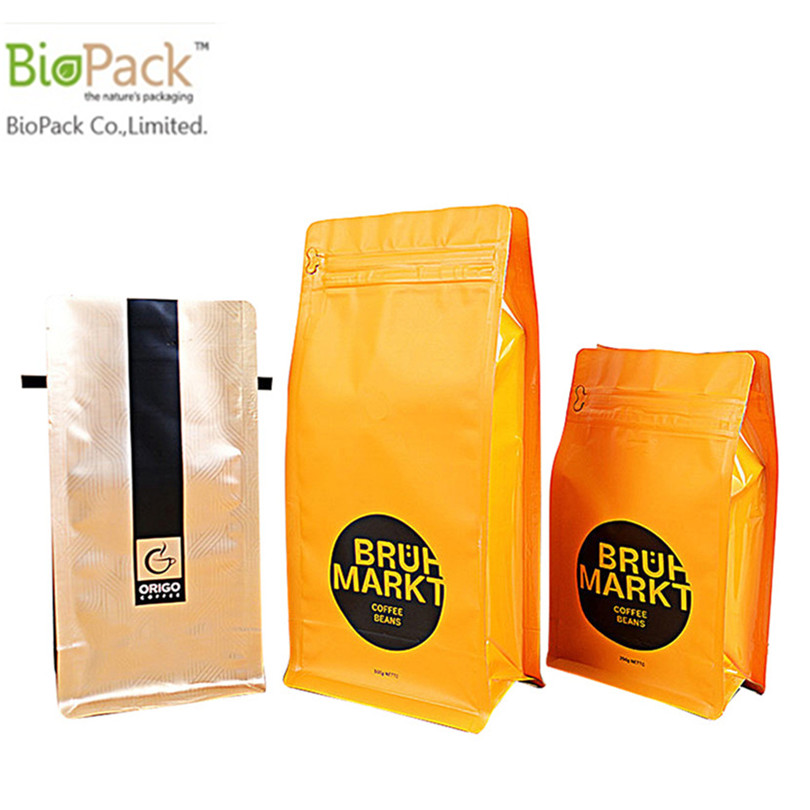 Экологичный пластиковый пакет для кофе с компостируемым замком и клапаном Производитель из Китая