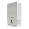 Полностью изготовленный на заказ компостируемый пластиковый пакет для кофейных зерен с плоским дном 12 унций Белый крафт-бумажный пакет Поставщик Китай
