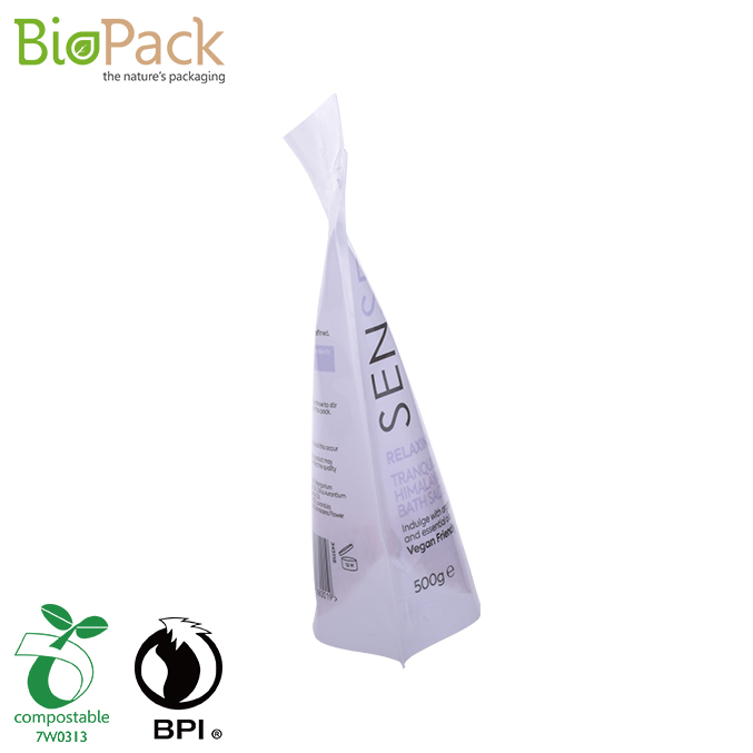 Биоразлагаемые пакеты для пищевых продуктов нестандартного размера с подставкой для компостируемой соли с застежкой-молнией