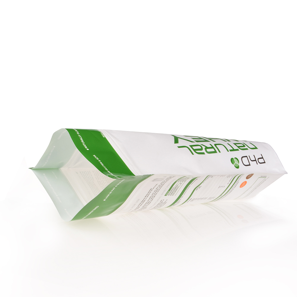 Натуральный пользовательский логотип для печати Барьер для порошка сывороточного протеина Нижняя упаковка Поставщик пакетов для пищевых продуктов