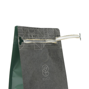 Пищевая упаковка для пищевых продуктов с плоским дном, зеленая сторона, крафт-бумага, кофейный мешок с клапаном и карманной молнией