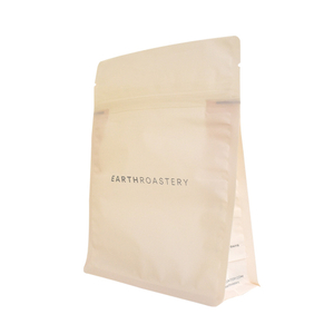 Изготовленная на заказ домашняя биоразлагаемая полупрозрачная упаковка для кофе с квадратным дном, пустой мешок для еды, сумка на молнии