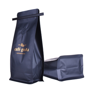 Матовые мешки из крафт-бумаги для вторичной переработки со стойкой упаковкой для кофейных зерен