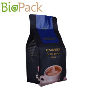 Био-пластиковый пакет для жареного кофе с застежкой-молнией