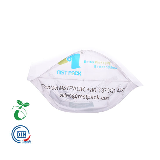 Оптовый переработанный экологически чистый кукурузный крахмал Ziplock Stand up Food Packaging 100% компостируемый биоразлагаемый прозрачный пластиковый мешок