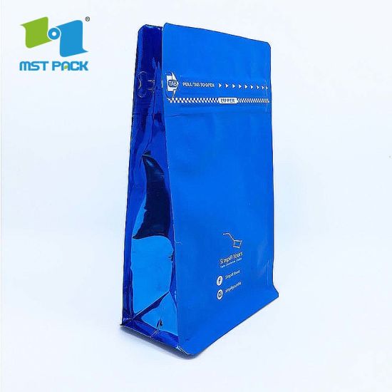 Экологически чистый высококачественный индивидуальный логотип с печатью из алюминиевой фольги, биоразлагаемый пластиковый пакет для кофе, упаковка с застежкой-молнией