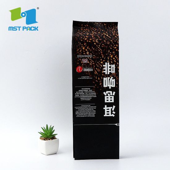 1 кг 35 унций кофе с плоским дном для кафе подгонянный мешок из PLA Biodegrabale