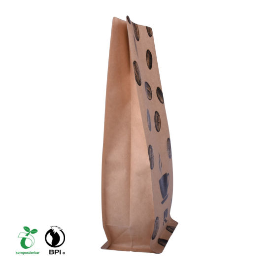 Пользовательские печатные биоразлагаемые и компостируемые пакеты для пищевых продуктов на молнии из PLA, крафт-бумажный пакет для кофе и чая
