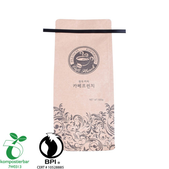 Инвентаризация крафт-упаковки с квадратным дном и фольгой для производителя чая из Китая