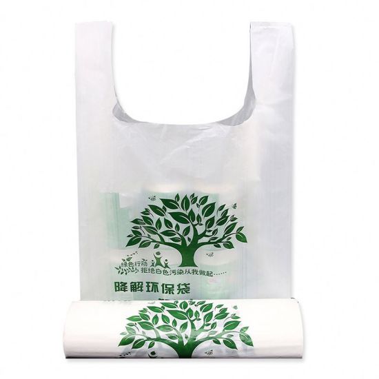Изготовленная на заказ экологически чистая биоразлагаемая компостируемая пластиковая сумка для покупок