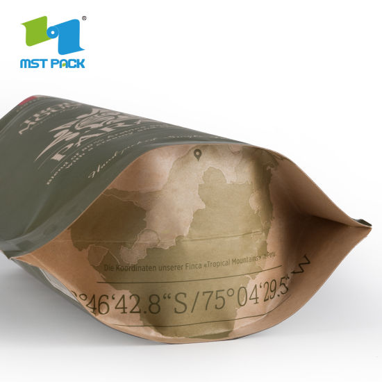 Экологически чистая переработанная упаковка для пищевых продуктов из компостируемой бумаги, биоразлагаемый чайный пакетик с застежкой-молнией