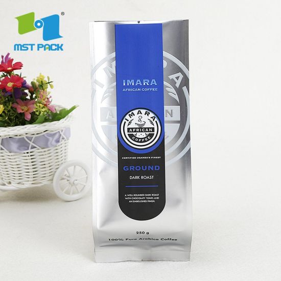 Тепловое уплотнение, печать логотипа на заказ, пищевой ламинат, биоразлагаемый материал, боковая вставка, алюминиевая фольга, компостируемая сумка на молнии для упаковки кофе