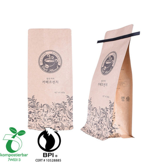 Возобновляемый пакет для кофе Doypack Quad Seal Производитель Китай