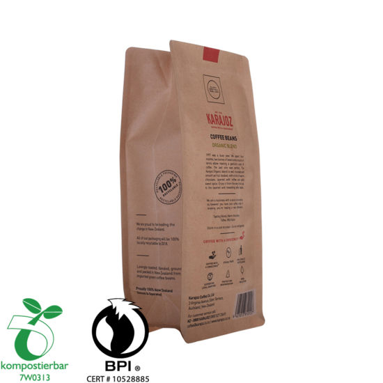 Биоразлагаемый пакет с плоским дном и замком на молнии для порошка сывороточного протеина в Китае