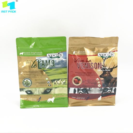 Компостируемая упаковка Биоразлагаемая молния сушеный мешок для кормов для домашних животных