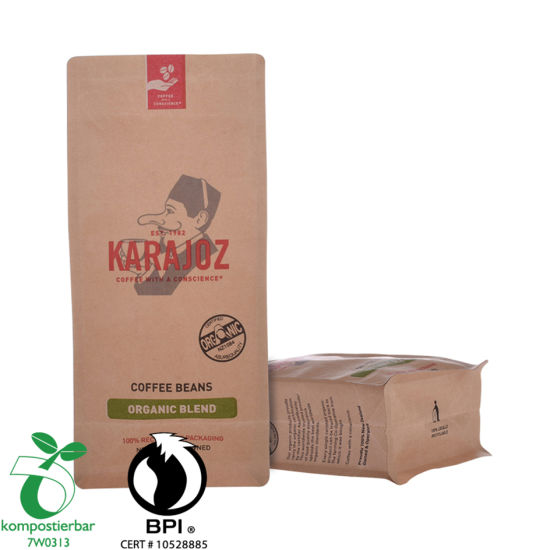 Инвентаризация крафт-упаковки с квадратным дном и фольгой для производителя чая из Китая