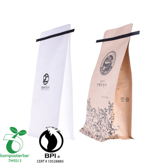 Food Ziplock Block Bottom Eco Friendly Produce Bag Поставщик в Китае