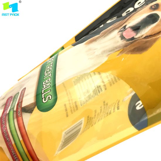 Биоразлагаемая упаковка компостируемая сумка для собачьего корма на молнии