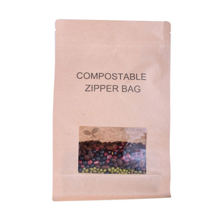 PLA пластиковый биоразлагаемый мешок с плоским дном из крафт-бумаги для кофейных зерен 250 г с клапаном