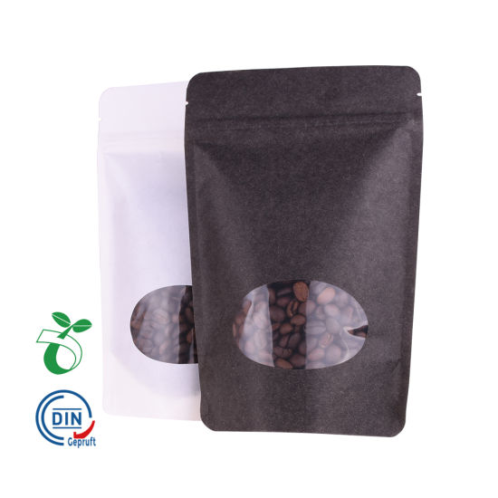 Пользовательские печатные биоразлагаемые и компостируемые пакеты для пищевых продуктов на молнии из PLA, крафт-бумажный пакет для кофе и чая